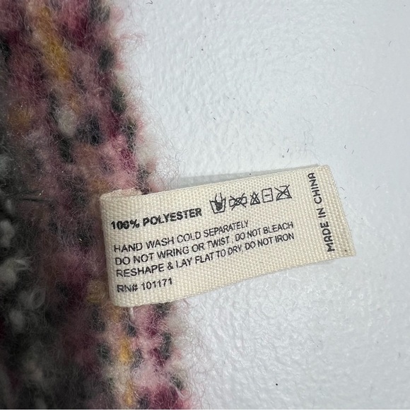 Macchia Di Ruggine Oversized Blanket Scarf Women's OS Fringe Soft Multi-Color - Picture 5 of 6